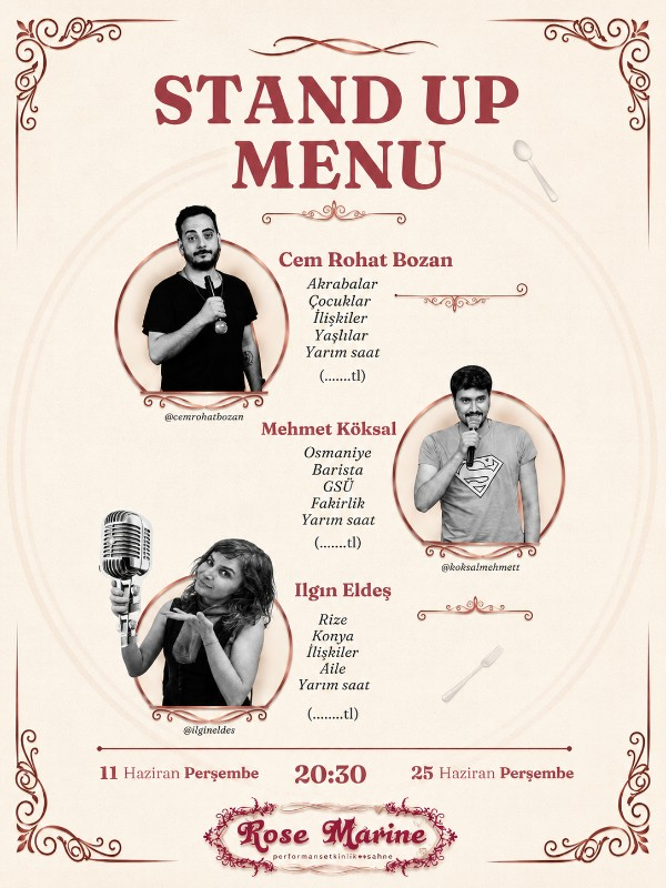 Stand-Up Menü Komedi Gecesi