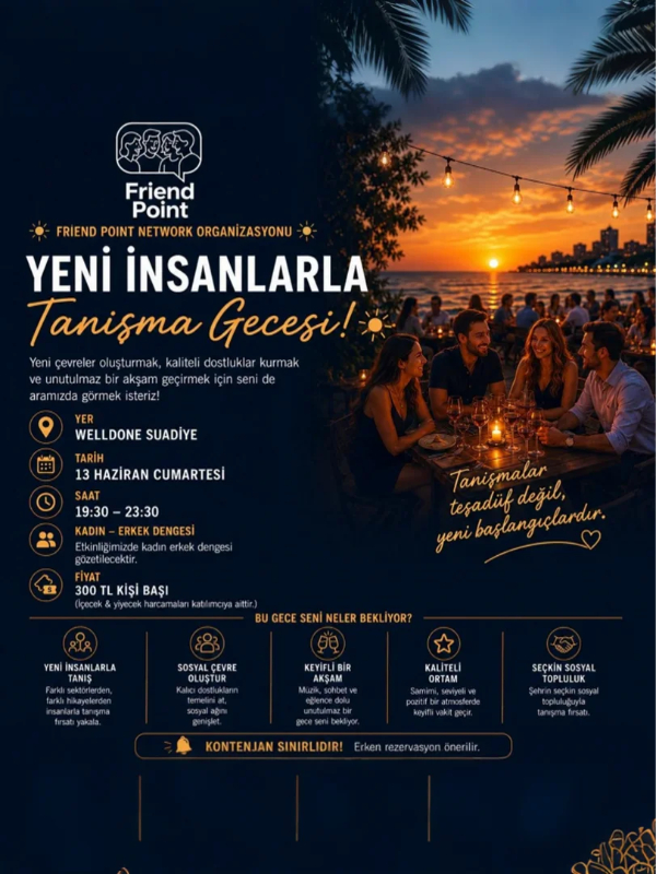 Sosyal Buluşma, Yeni İnsanlarla Tanışma Gecesi