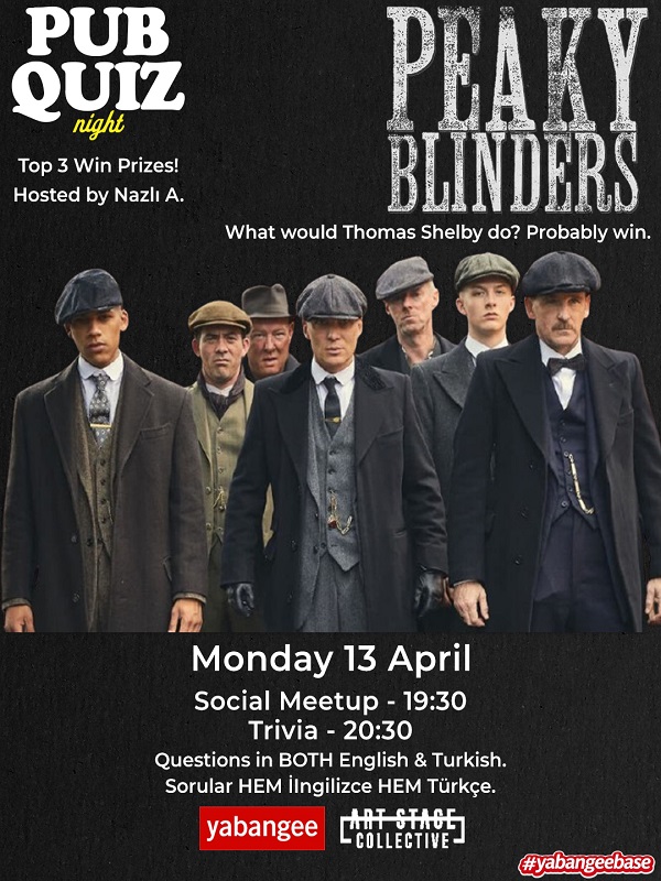 Pub Quiz Night on Peaky Blinders: Questions in English and Turkish