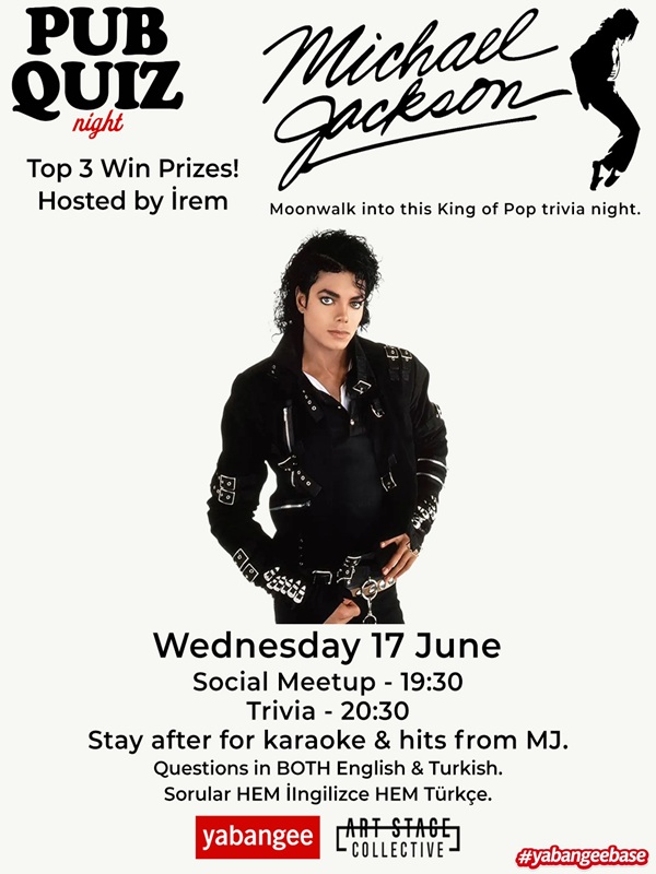 Pub Quiz Night on Michael Jackson: Questions in English and Turkish