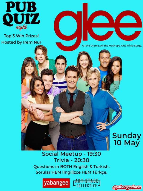 Pub Quiz Night on Glee (TV Series): Questions in English & Turkish