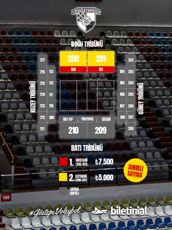 Göztepe Voleybol Sezonluk Bilet Satışı 2025-2026